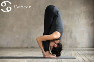 Forward Bends for Cancer - check out more yoga poses for the zodiac signs