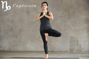 Tree Pose for Capricorn - check out more yoga poses for the zodiac signs