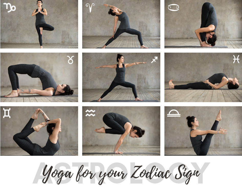 Check out our yoga poses and yoga styles for each zodiac sign