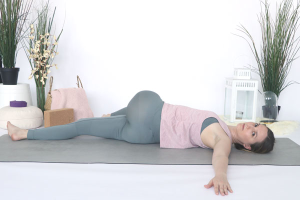 Supine Twist is a great yin yoga pose