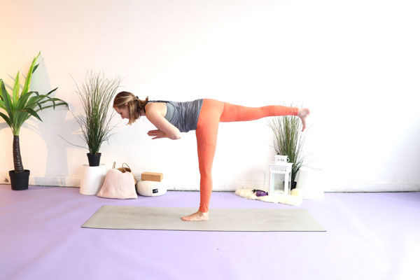 Warrior III is a great balancing yoga pose