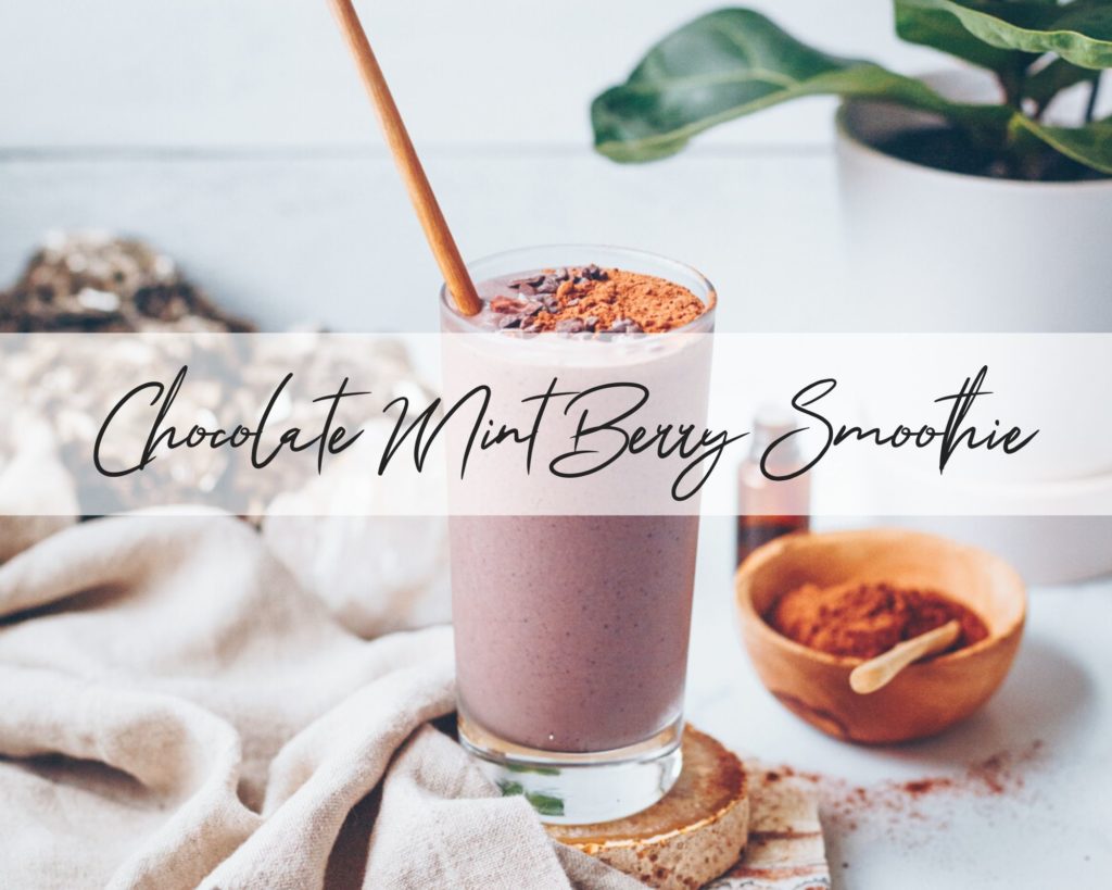 This refreshing Chocolate Mint Berry Smoothie with a fun twist is a perfect start to your day