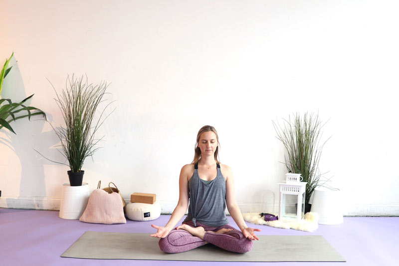 Try Lotus Pose for your Travel Yoga Sequence
