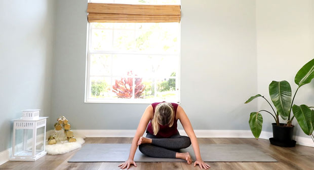 Double Pigeon or Firelog Pose to open the hips