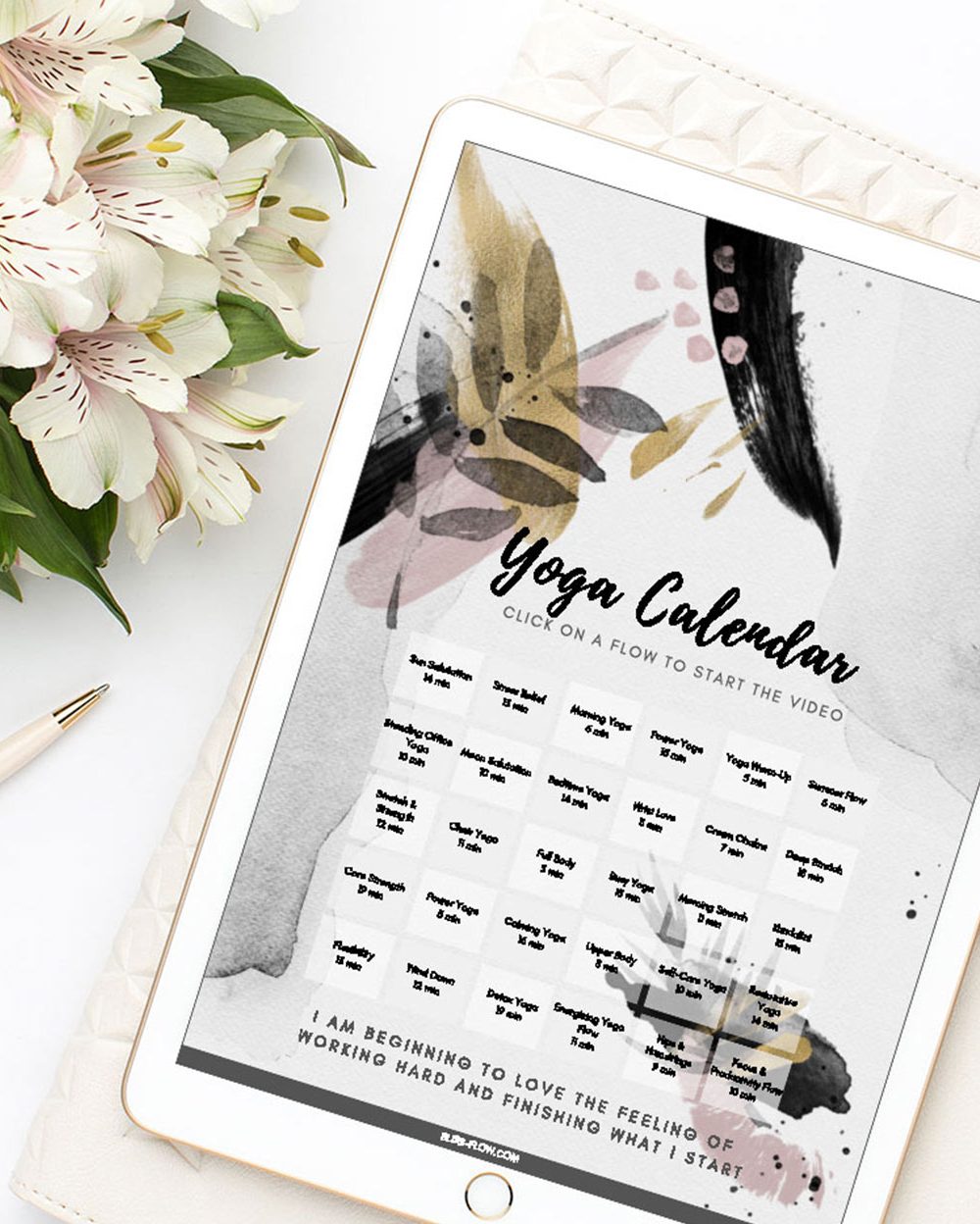 Download our 30 days yoga calendar