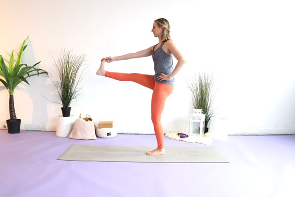 Extended Hand to big toe pose is a great balancing yoga pose