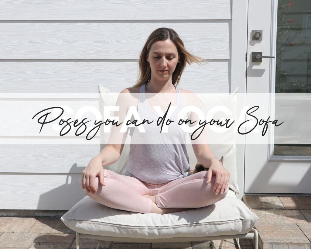 6 yoga poses you can do on your sofa