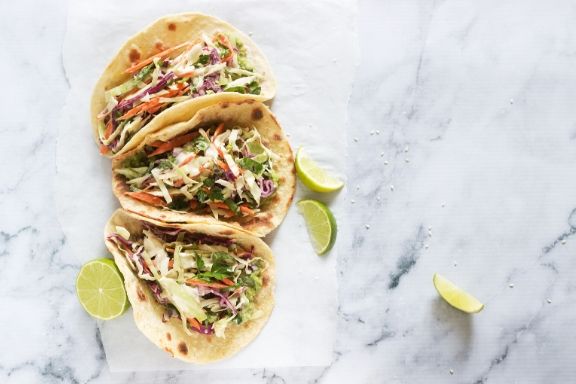 Try these cauliflower tacos with lime crema
