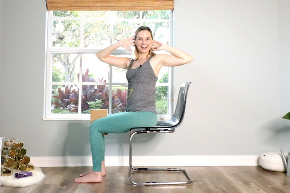 chair yoga for upper back